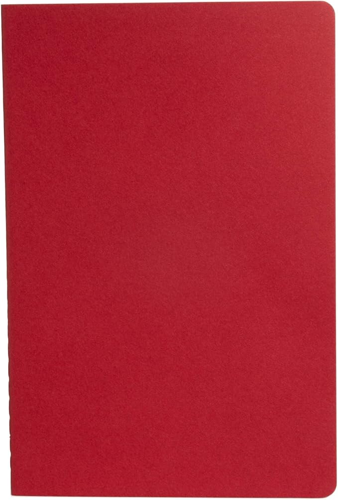 Simply Genius A5 Notebooks for Work, Travel, Business, School & More - College Ruled Notebook - Softcover Journals for Women & Men - Lined Note Books with 92 pages, 5.5" x 8.3" (Red, 6 pack)