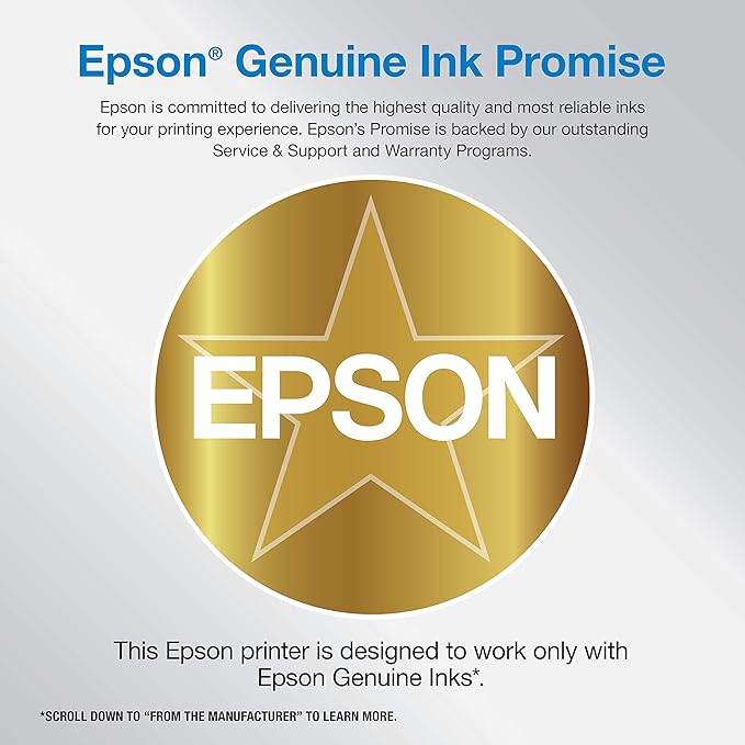 Epson® Workforce® Pro WF-4820 Wireless Color Inkjet All-in-One Printer & EPSON T822 DURABrite Ultra Ink High Capacity Black (T822XL120-S) T822 DURABrite Black