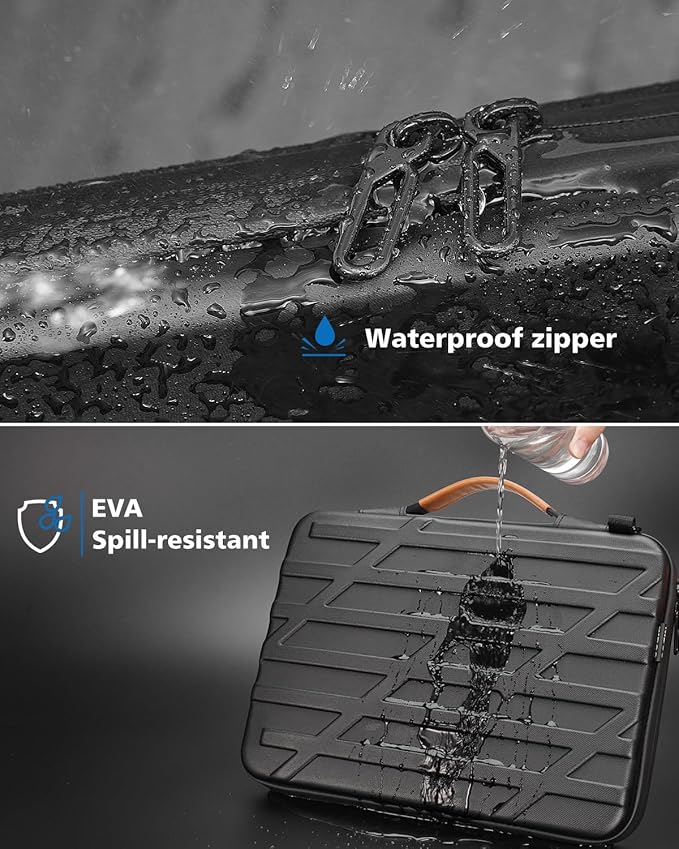 NIDOO 14 inch 13 inch Laptop Sleeve Case Bag for 14" 13" MacBook Pro M3 M2 / 13.6" MacBook Air/ 13.5" Surface Laptop 4 5/14" ThinkPad X1 Yoga Carbon Computer Carrying Case Shockproof Hardshell Handle