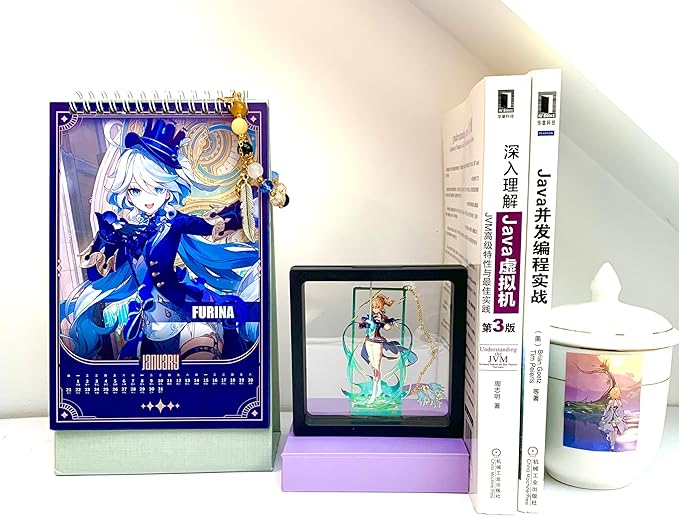 Genshin Impact Jean Metal Bookmark - Anime Figure Merch with 3D Display Box - Birthday Gifts for Fans Friends Gamer Book Lovers - Zllada