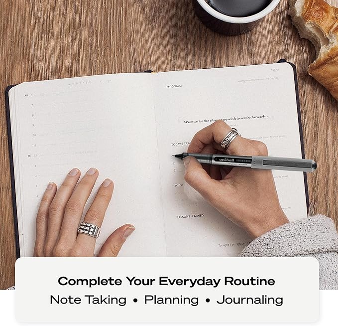 Uniball Vision Rollerball Pens, Green Pens Pack of 12 - 0.7mm Fine Point Medium Ink - Japanese Pens, Smooth Writing Pens, School & Office Supplies