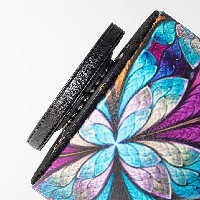 Remote Control Holder Round Leather Art Supply Organizer, PU Leather Pencil Stationery Desk Storage Makeup Organizer for Heater Controllers TV Remotes, 4 Compartments, 360 Degree Spinning