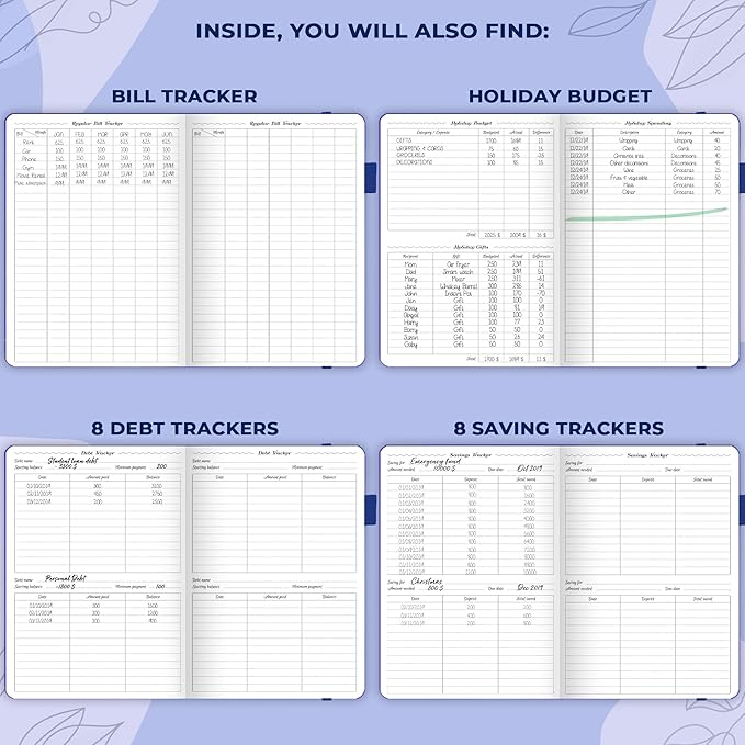 GoGirl Budget Planner – Monthly Financial Planner Organizer Budget Book. Expense Tracker Notebook Journal to Control Money, A5 (Royal Blue)