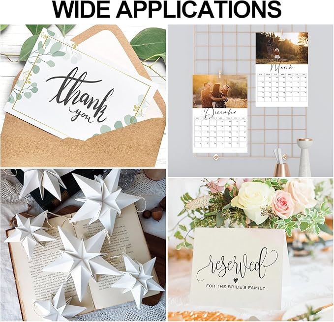 Joyberg 100P White Cardstock 8.5 x 11, 230gsm Cover Cardstock Paper, 85 Lb Heavy Card Stock for Printer, Card Stock Paper for Invitations, Scrapbooking, Crafts, Diy Cards, Decoration, Drawing