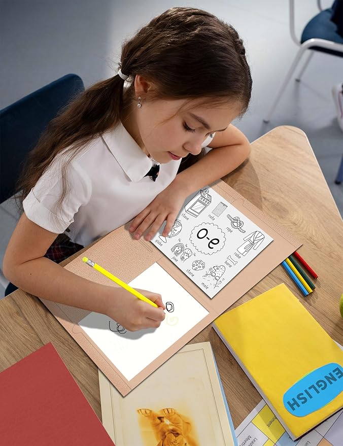 SUNEE Folders with Pockets (25 Pack, Earthy Orange), 2 Pocket Folders Fit Letter Size Paper, Paper File Folder for School Office Home Business, Textured Paper