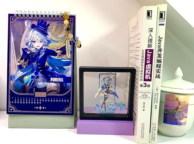 Genshin Impact EULA Metal Bookmark - Anime Figure Merch with 3D Display Box - Birthday Gifts for Fans Friends Gamer Book Lovers - Zllada