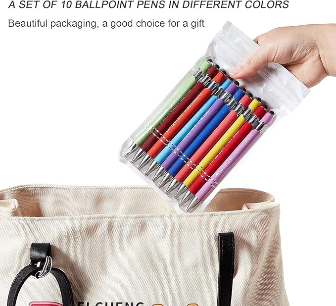 Funny Pens Colorful Ballpoint Pens with Inspirational Quotes and Touch Screen Function Office Gifts