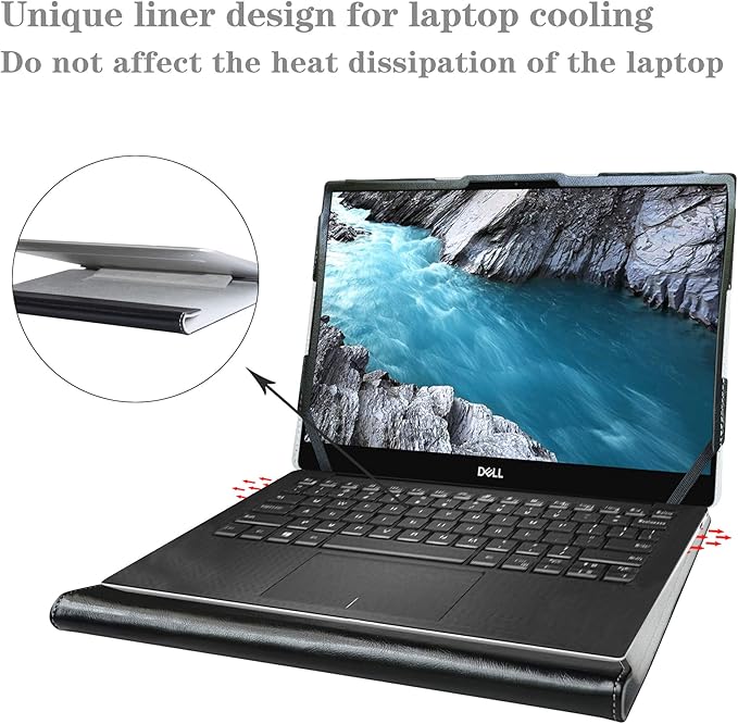 Alapmk Protective Case for 13.3" Dell XPS 13 2-in-1 7390 9310/Latitude 9330 9340 & Yoga Slim 7i Carbon/ThinkPad X1 Nano 13/ideapad S540-13IML [Not fit XPS 13 2-in-1 9365/XPS 13 7390 9310 9300],Black