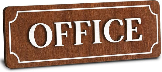 Office Sign For Door - Work Office Door Sign Decorative, Wood Hanging Sign For Office Door Decor, Office Signs For Wall