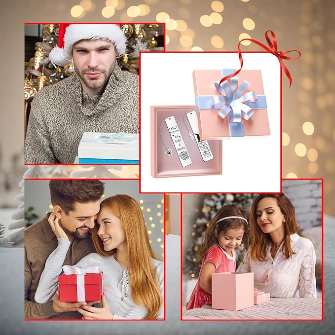 2Pcs Dog Bookmark for Women Men Dog Mom Dog Lover Gifts Bulk Funny Bookmarks Cute Metal Book Mark Dog Bookmarks for Book Lovers Birthday Gifts for Reader Coworker Friends Adults Dog Owner Lover