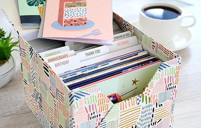 American Greetings All Occasion Deluxe Card Assortment with Envelopes and Storage Box(60-Count)