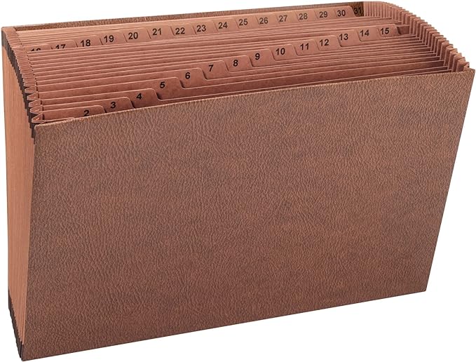 Smead TUFF Expanding File, Daily (1-31), 31 Pockets, Legal Size, Redrope-Printed Stock (70469)