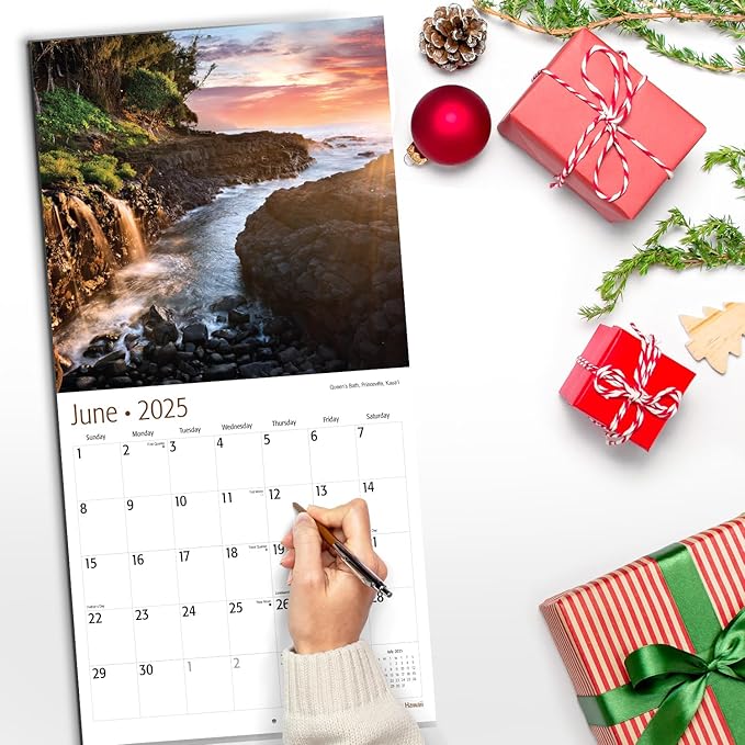 RED EMBER Select - Untamed & Scenic Hawaii 2025 Wall Calendar 12 Month | 12" x 24" Open | Thick & Sturdy Paper | Giftable | Calendar 2025