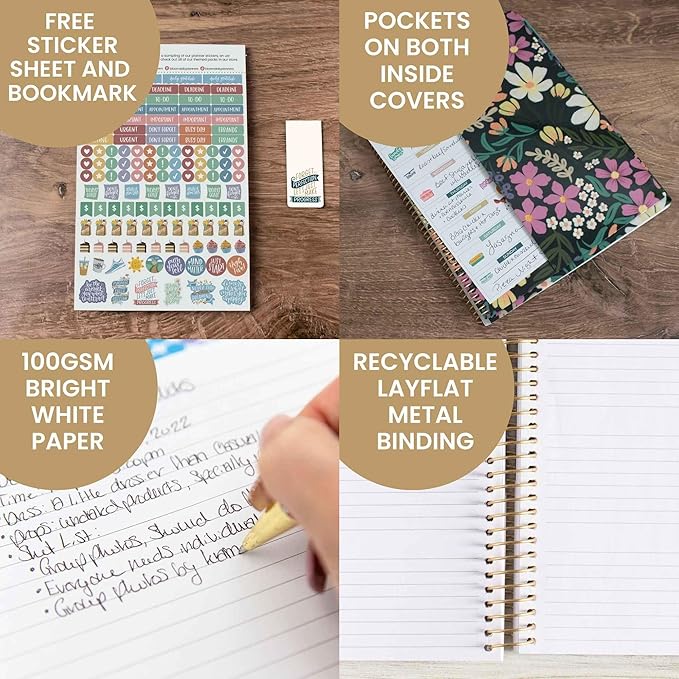 bloom daily planners 2025 (8.5" x 11") Calendar Year Day Planner (January 2025 - December 2025) - Weekly/Monthly Dated Agenda Organizer with Stickers & Tabs - Blooming Wildly