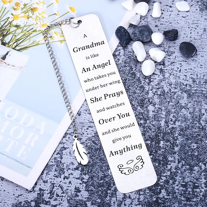 Christmas Gifts for Grandma, Grandma Christmas Bookmark Grandma Gifts Mothers Day Gifts for Grandma Women Nana Things for Grandma Birthday Grandparents Gifts from Granddaughter Grandson Teens Kids
