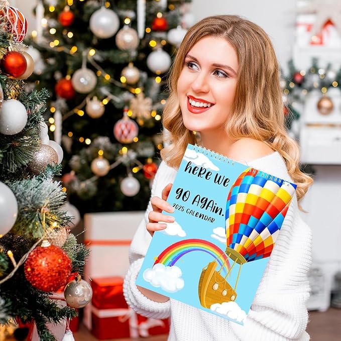 Here We Go Again 2025 Calendar, Fun Hanging Month Hanging Calendar, 2025 Monthly Friends Advent Calendar, Calendar 2025 Planner, Novelty Planning Wall Calendar Note Pads for Home Office