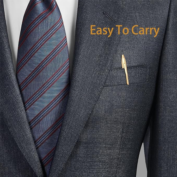 Cambond Ballpoint Pens Gold Pen - Nice Pens for Wedding Guest Book Fancy Pens for Gift Smooth Writing Pens with Black Ink 1.0mm Medium Point, 3 Pens with 3 Refills (Gold)