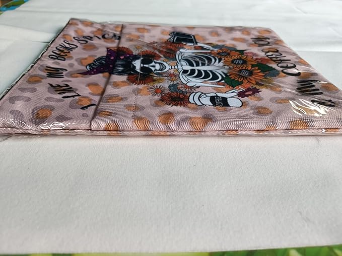 LParkin I Like My Books Spicy and My Coffee ICY Book Sleeve with Zipper for Book Lovers Cover Gift (I Like My Books Spicy and My Coffee ICY)