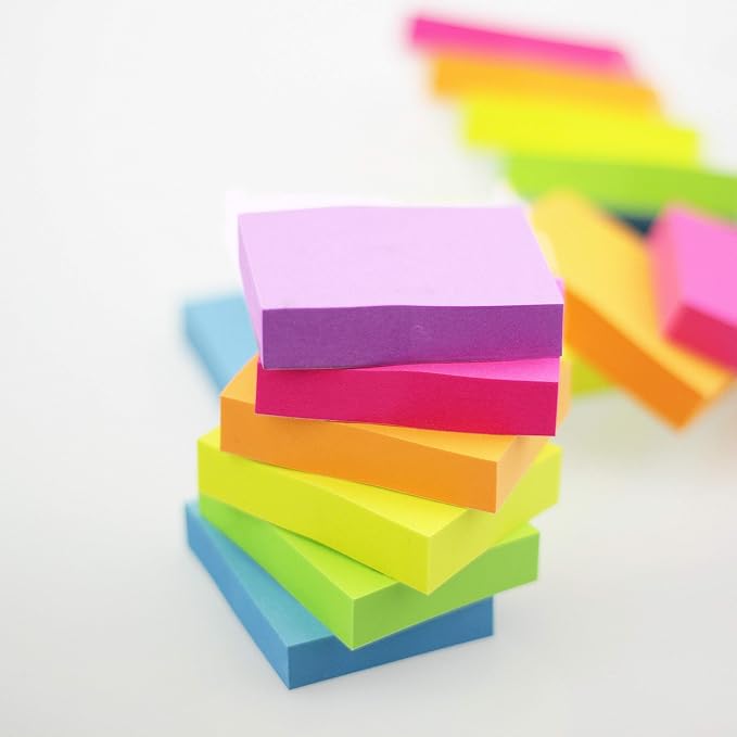 Early Buy Sticky Notes 1.5 x 2 Self-Stick Notes 6 Bright Color 36 Pads, 100 Sheets/Pad