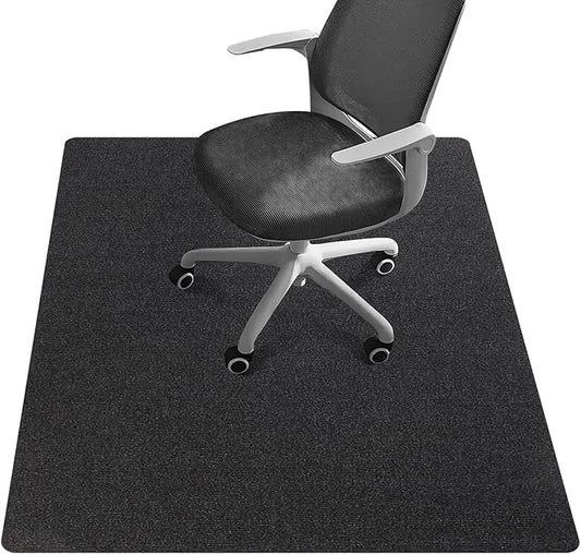 Office Chair Mat - for Hardwood Floors, Large Non-Slip Easy-Clean Floor Protection Blanket (Black, “48 x 36in”).
