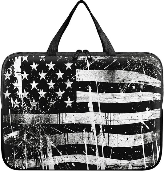 Universal Laptop Sleeve Tablet Case 12 inch, Retro Dirty Flag Slim Carrying Case Durable Handbag Travel Laptop Bag for Surface Pro 9 8 7/Laptop Go 2 3, MacBook Air 11/12