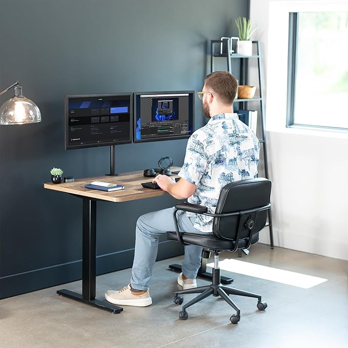 VIVO Reclaimed Wood Universal 48 x 30 inch Solid One-Piece Table Top for Standard and Sit to Stand Height Adjustable Home and Office Desk Frames, DESK-TOP48-30P