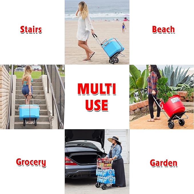 dbest Products Bigger Trolley Dolly MM, Black Handtruck Hardware Garden Utility Cart