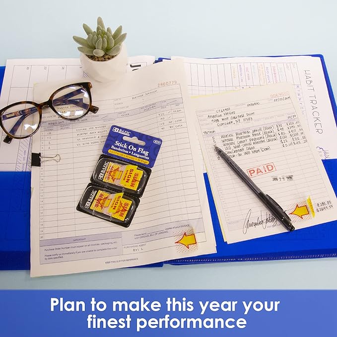 BAZIC Neon Page Markers Dispensers 1x1.7 Sign Here Neon Colored PET Arrow Flag Index Tabs, Page Bookmarks File Tab (50 Flags/Pack), 2-Packs