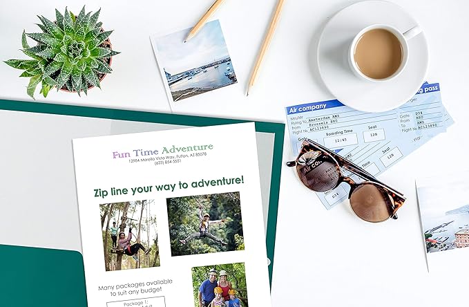 Better Office Products 2 Pocket Glossy Laminated Teal Paper Folders, Box of 25, Letter Size, Teal Paper Portfolios 25 Pack