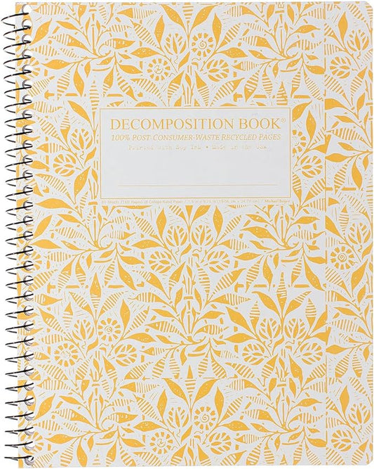Decomposition Fields of Plenty College Ruled Spiral Notebook - 9.75 x 7.5 Journal with 160 Lined Pages - 100% Recycled Paper - Cute Notebooks for School Supplies, Home & Office - Made in USA