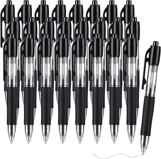 24 Pack Mini Ballpoint Pens Small Pocket 1.0mm Black Ink Pens Short Pen for Badge Office School Teacher Classroom Student Gifts