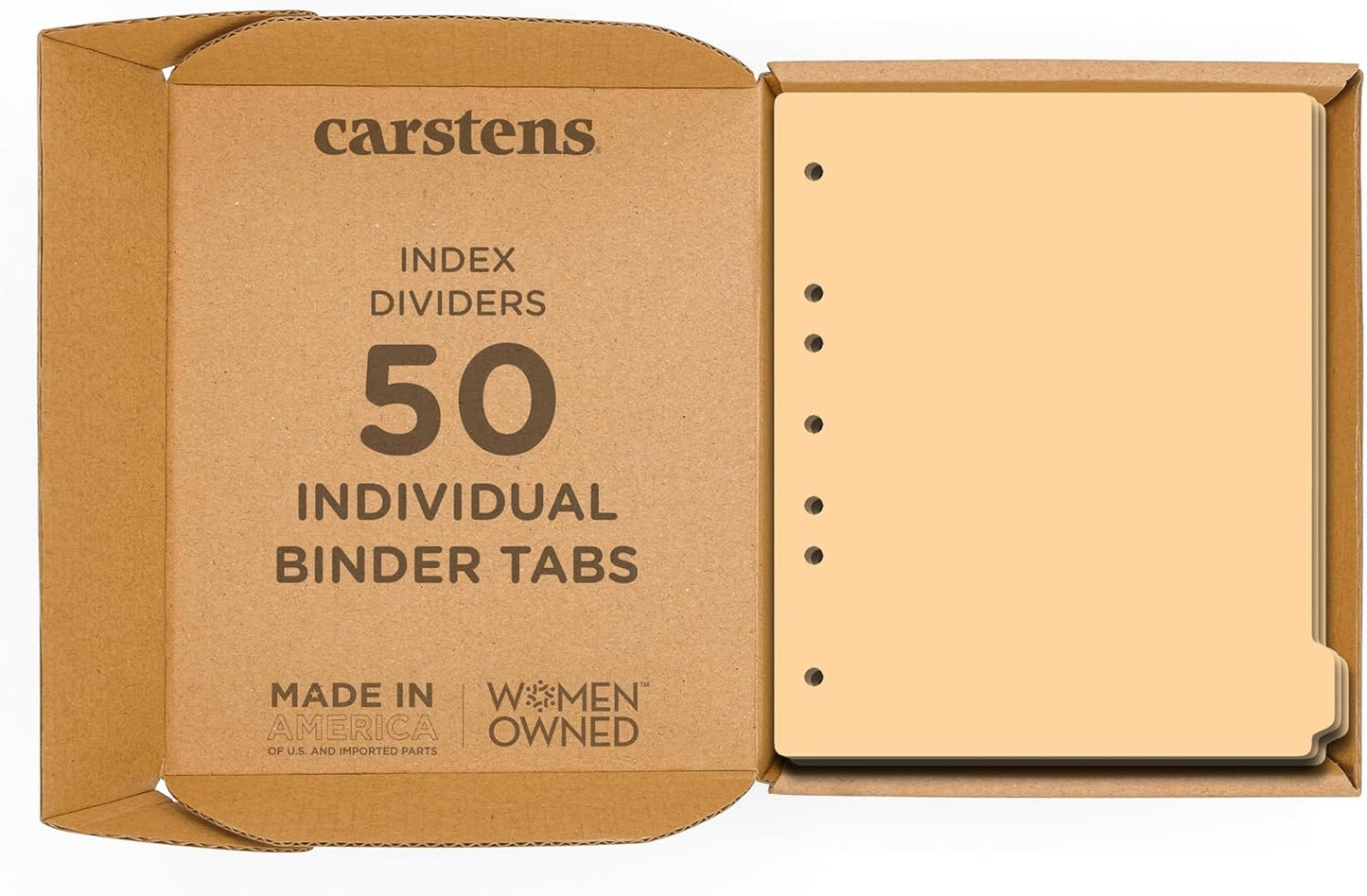 Carstens - Heavy Duty Plastic Ring Binder Dividers, Side Tab, 1/9 Cut, Tab 9 Position, US Letter, Pale Orange, Case of 50, (2618-18CS) - Ideal Medical Chart Dividers or Index Tabs for 3 Ring Binders