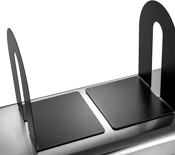 Officemate® OIC® Magnetic Heavy-Duty Bookends, 10" x 8" x 8", Black, Set Of 2