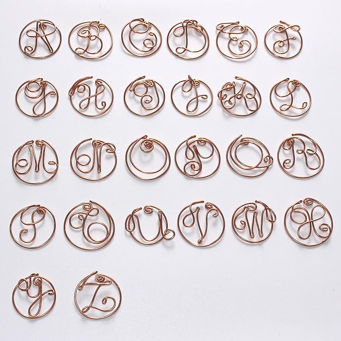 Personalized Initial Copper Card, Copper Initial, Anniversary Card for Her, Couple, Gift for Her (A)