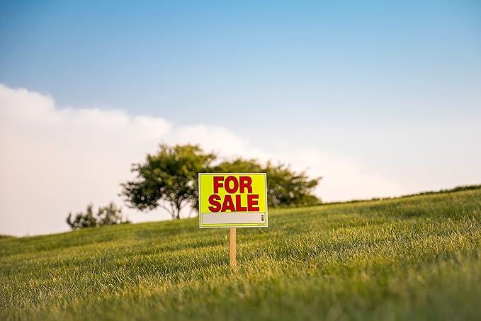 Sunburst Systems For Sale Sign for Cars, Trucks, Garage Sales, Business Sales 11H x 14W, Red-Yellow-Black (Pack of 2)