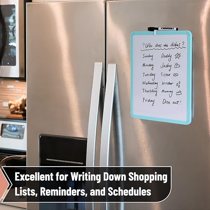 Mr. Pen- Dry Erase Board, 14” x 11” with a Black Dry Erase Marker, Mint Green Frame, Small White Board Dry Erase, Dry Erase Board Small Dry Erase Board, Small Whiteboard