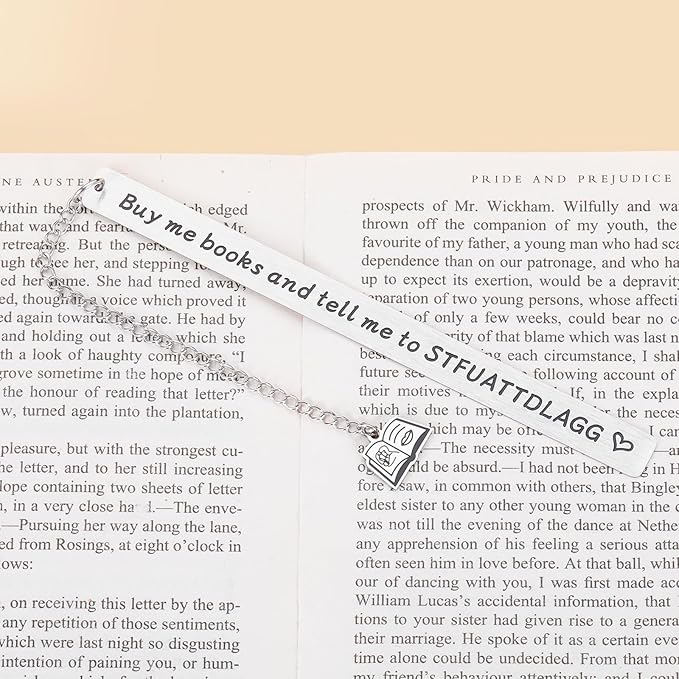 Funny Spicy Bookmark for Women Book Lover Bookish Nerd Bookworm Gifts Christmas Stocking Stuffers Birthday Book Club Gifts for Friends BFF Reading Present Metal Dirty Bookmarks for Adults Women Her