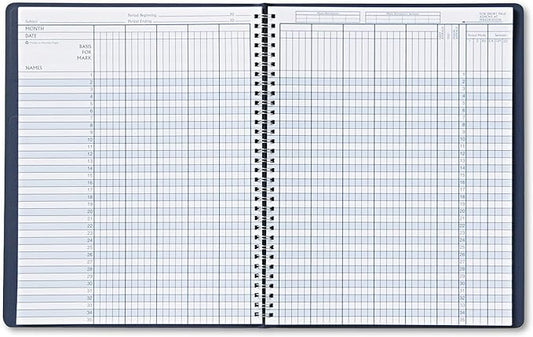 House of Doolittle 51407 Class Book, Embossed Leather-Like Cover, 11 x 8-1/2, Blue