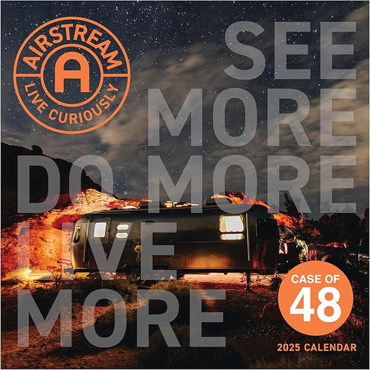 TF PUBLISHING 2025 Airstream: Live Riveted Wall Calendar Case of 48 - Large Grids for Appointments and Scheduling - Vertical Monthly Wall Calendar 2025 - Premium Matte Paper - 12" x 12"