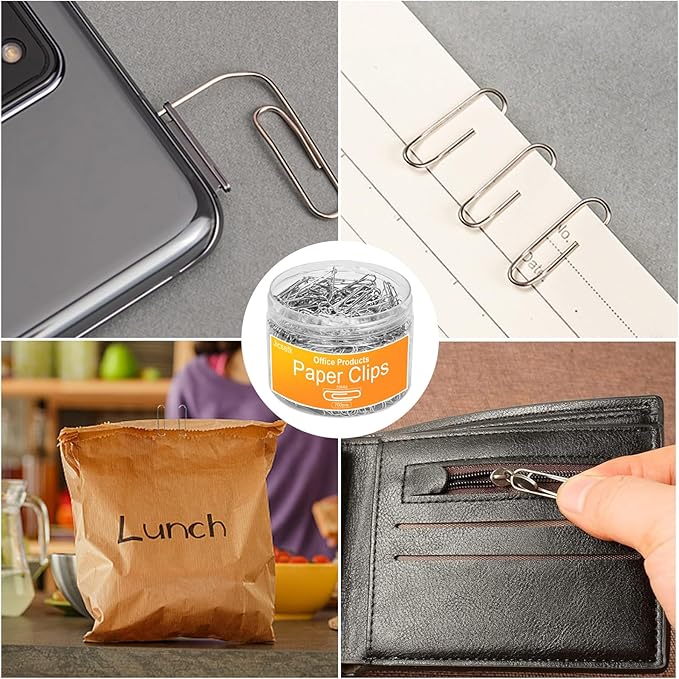 Medium Paper Clips,Paper Clip Medium Size,700 Pcs Clips Office Supplies for Paperwork Ideal for Home, School and Teacher Supplies.