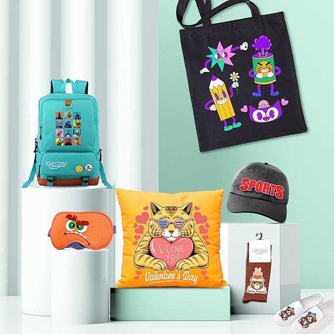 KASYU DTF Transfer Film, 50 Sheets 8.5"*14" DTF Paper with Smart Printing Pad for All Sublimation and DTF Printers,DTF Film for Sublimation Hack, Premium Direct to Film for All Color Fabric