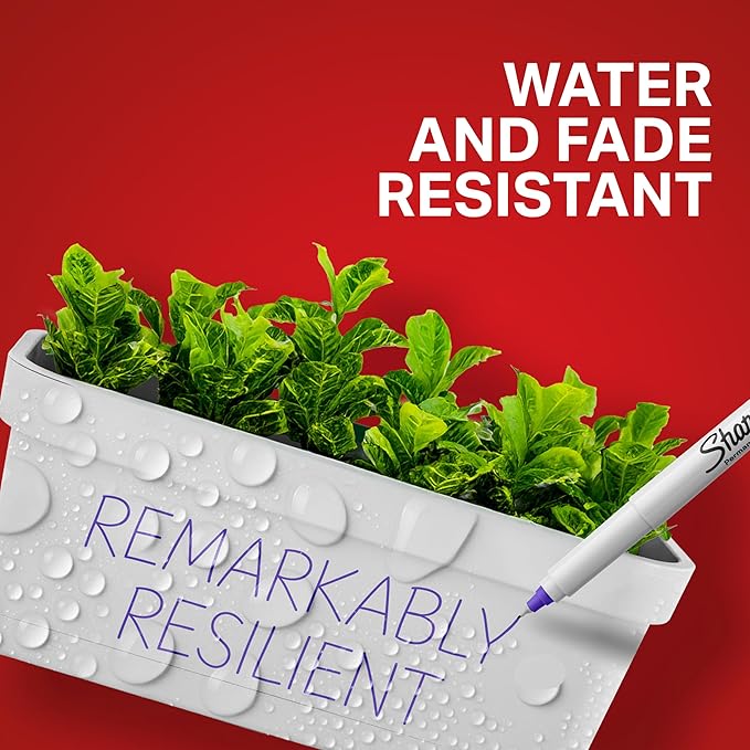 Sharpie Permanent Markers, Ultra Fine Tip Markers Set, Quick Drying And Fade Resistant Artist Marker For Wood, Plastic Paper, Metal, And More, Drawing, Coloring, And Poster Marker, Assorted Colors, 12 Count