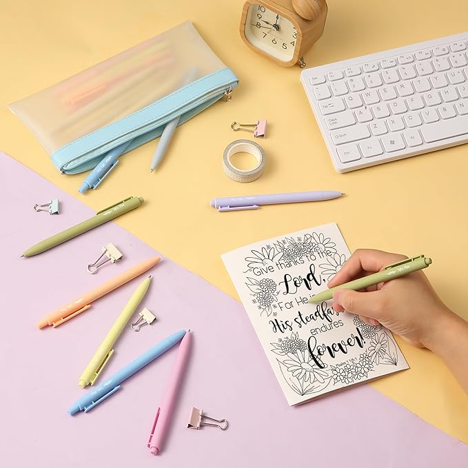 Mr. Pen- Retractable Gel Pens, 22 Pack, Black Ink, Mild Barrel Gel Pens, Gel Pens Fine Point 0.7mm, Retractable Pens, Cute Pens, Gel Ink Pens, Aesthetic Pens for Journaling Fine Tip Pens