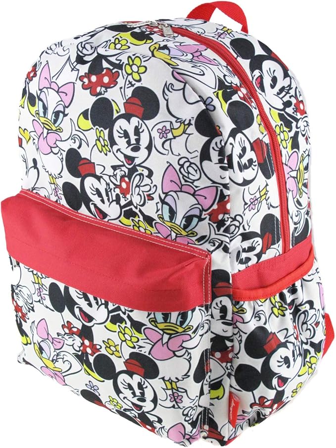Minnie Mouse and Friends 16 inch All Over Print Deluxe Backpack With Laptop Compartment