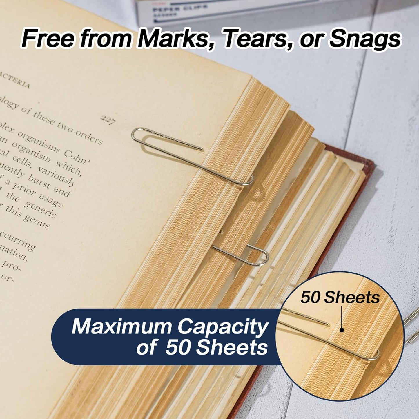 Deli Jumbo Paper Clips Smooth, 1000 Large Paper Clips, 10 Boxes of 100 Each, Silver