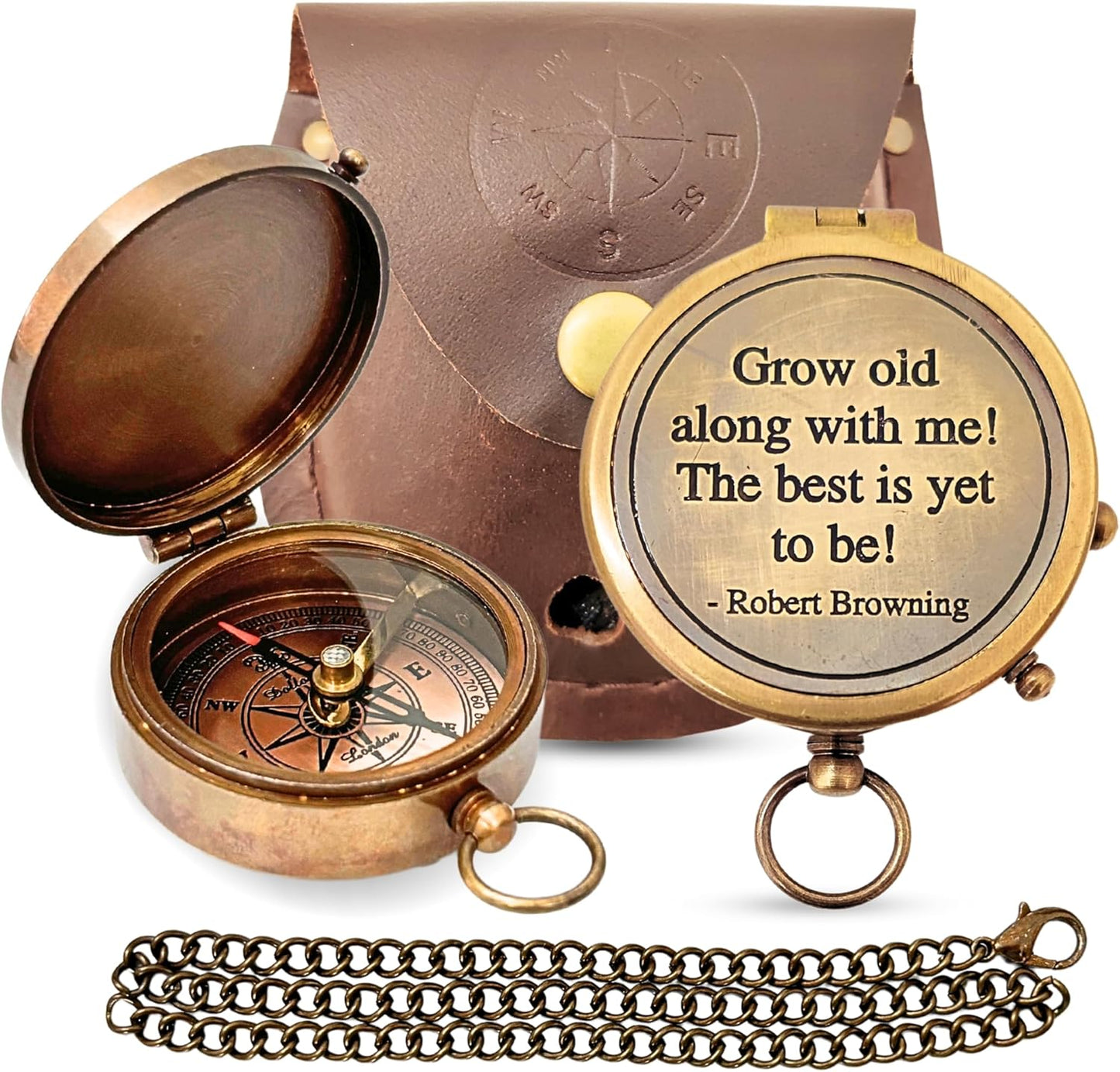 Brass Directional Engraved Compass, Baptism Gifts for Boys Girls, First Communion, Christian Gifts for Men, First Confirmation Gifts for Boys, Inspirational