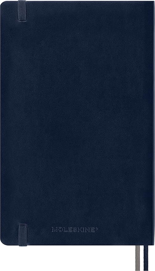 Moleskine Classic Expanded Notebook, Soft Cover, Large (5" x 8.25") Plain/Blank, Sapphire Blue, 400 Pages