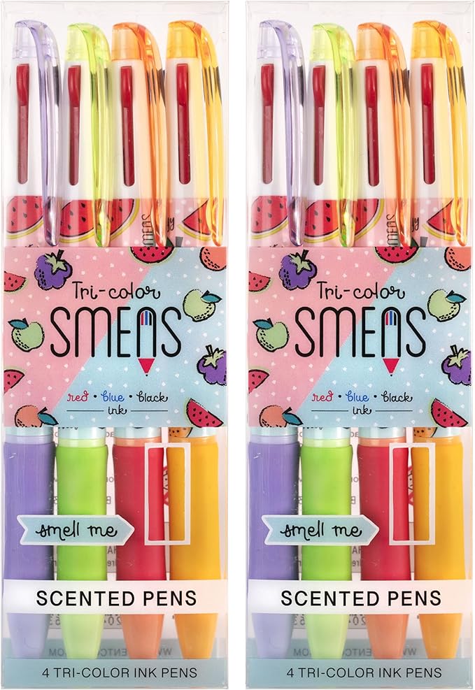 Tri-Color Smens (2 Pack)- Scented Pens, 4 Count