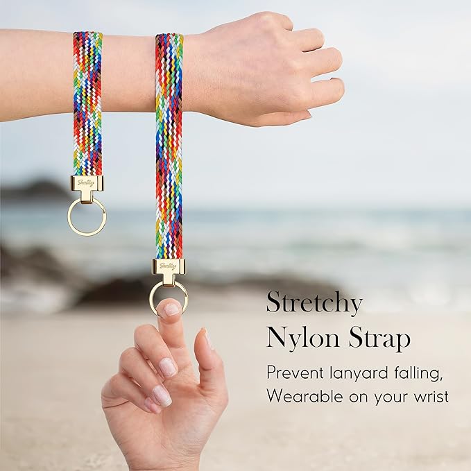 SENLLY Wristlet Lanyard, Stretchy Keychain Holder, Original Elastic Anti-Drop Design Keyring