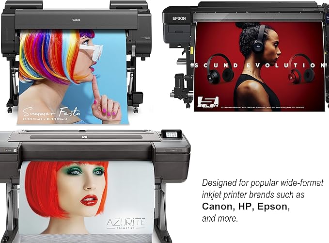 Premium Polyster Matte Canvas Roll, Quick Dry, Wide Format Inkjet Printer Compatible, Perfect for Fine Art, Photography, Giclée Printing, Archival Quality Prints. (36"x100' 290gsm Polyester 6Rolls)